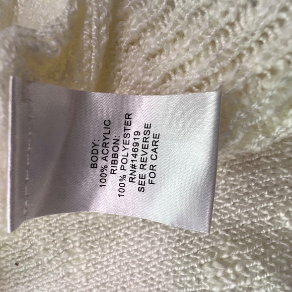 Freshman 1996 Girl Open Knit Cut Out Tassel Lightweight Sweater Sz XL(16) Tribal - Picture 12 of 13